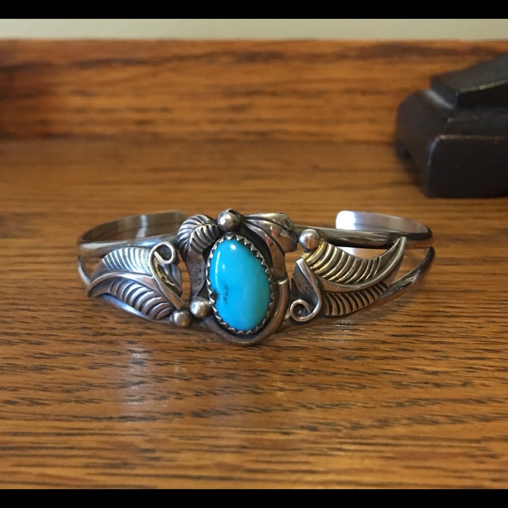 Etched Turquoise Cuff